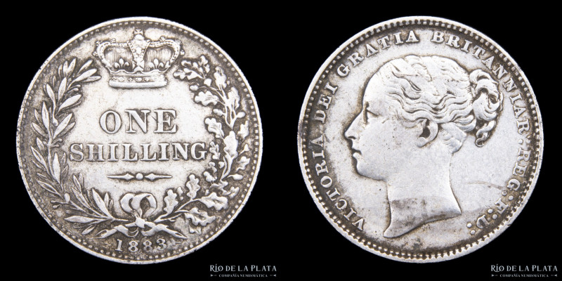 Gran Bretaña. Victoria. 1 Shilling 1883. AG.925, 23.5mm; 5.66g. KM734.1 (VF)

...