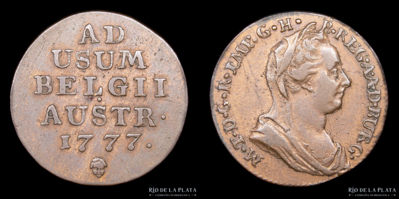 Países Bajos Austríacos. Maria Teresa (1740-1780) 1 Liard 1777. CU; 22.0mm; 3.75...