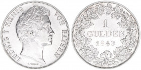 Ludwig I. Karl August 1825-1848
Bayern. 1 Gulden, 1840. 10,56g
AKS 78
vz-