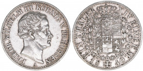Friedrich Wilhelm III. 1797-1840
Preussen. Taler, 1840 A. 22,23g
AKS 18
vz-