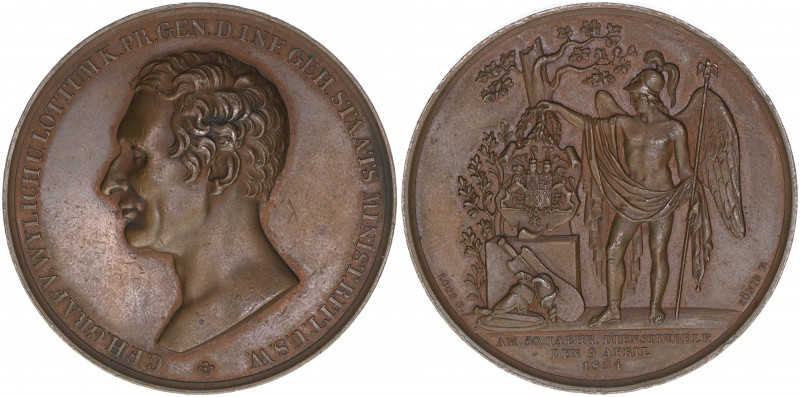 Graf von Wylich und Lottum
Preussen. Bronzemedaille, 1834. von Loos auf den berü...