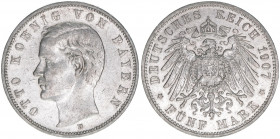 Otto 1886-1913
Bayern. 5 Mark, 1907 D. 27,73g
J.46
ss+