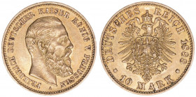 Friedrich III. 1888
Preussen. 10 Mark, 1888 A. 3,97g
AKS 120
vz