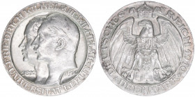 Wilhelm II. 1888-1918
Preussen. 3 Mark, 1910 A. Jahrhundertfeier der Universität Berlin
16,64g
J.107
ss+