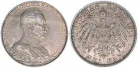 Wilhelm II. 1888-1918
Preussen. 2 Mark, 1913 A. 25-jähriges Regierungsjubiläum
11,10g
J.111
vz+