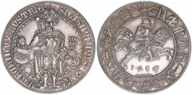Erzherzog Sigismund 1439-1496
Guldiner, 1486/1953. hergestellt in der Münze Hall im Jahre 1953
Hall
31,94g
stfr