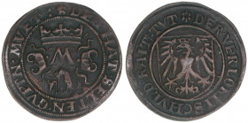 Maximilian I. 1493-1519
Rechenpfennig, ohne Jahr. Hall
3,63g
Prokisch A1/2/5
ss/vz