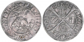Ferdinand I. 1521-1564
6 Kreuzer, ohne Jahr. Hall
2,86g
MT 89
vz+
