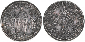 Erzherzog Maximilian 1602-1612
1/4 Taler, ohne Jahr. als Hoch- und Deutschmeister
Hall
7,12g
MT 372
vz