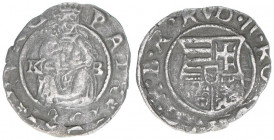 Rudolph II. 1576-1608
Denar, 1581 KB. Kremnitz
0,50g
ss+
