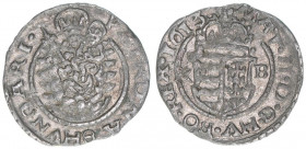 Matthias 1608-1619
Denar, 1613 KB. Kremnitz
0,47g
ss/vz