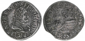 Ferdinand II. 1619-1637
3 Kreuzer, 1636. Graz
2,00g
Herinek 1098
vz-