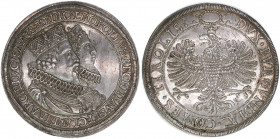 Erzherzog Leopold V. 1618-1632
Doppeltaler Medici, ohne Jahr. Prachtexemplar mit schöner Patina
Hall
57,05g
MZ 487
vz/stfr