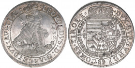 Erzherzog Leopold V. 1618-1632
Taler, 1632. Hall
28,44g
HMBl.3/4/III
stfr-