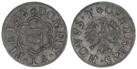 Erzherzog Leopold V. 1619-1632
Quadrans, ohne Jahr. ohne Schriftkreis! - selten
Hall
0,48g
MT 443
vz+