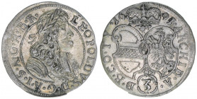 Leopold I. 1658-1705
3 Kreuzer, 1691. Hall
1,57g
KM#1346
ss/vz