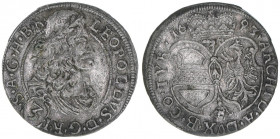 Leopold I. 1657-1704
3 Kreuzer, 1693. Hall
1,32g
Herinek 1439
ss/vz