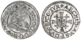 Leopold I. 1657-1704
1 Kreuzer, ohne Jahr. Hall
0,82g
MT 744
vz/stfr