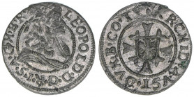 Leopold I. 1657-1704
1 Kreuzer, ohne Jahr. Hall
0,81g
MT 790 var
vz+