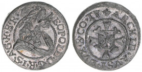 Leopold I. 1657-1704
1 Kreuzer, ohne Jahr. Hall
0,82g
MT 790 var
vz