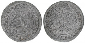 Leopold I. 1657-1704
1 Kreuzer, 1696. Wien
0,65g
Herinek 1659
ss