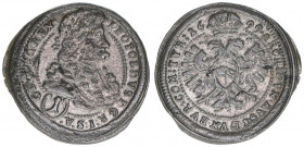 Leopold I. 1657-1704
1 Kreuzer, 1699. Wien
0,93g
Herinek 1793
ss