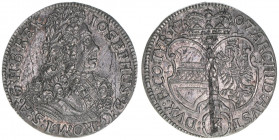 Joseph I. 1705-1711
3 Kreuzer, 1707. sehr selten
Hall
1,59g
MT 819
vz