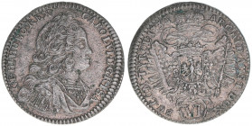 Karl VI. 1711-1740
6 Kreuzer, 1732. Hall
2,94g
MT 884
vz-