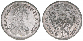 Franz I. Stephan 1745-1765
1 Kreuzer, 1755. Hall
0,77g
MT 1217
stfr