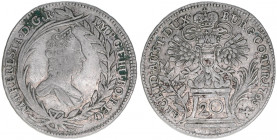 Maria Theresia 1740-1780
20 Kreuzer, 1765. Wien
6,55g
ANK 101
ss+