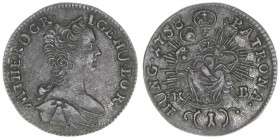 Maria Theresia 1740-1780
1 Kreuzer, 1758. Kremnitz
0,77g
ss