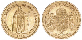 Franz Joseph I. 1848-1916
10 Korona, 1894 KB. Kremnitz
3,38g
ANK 38
ss/vz