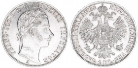 Franz Joseph I. 1848-1916
1 Gulden, 1858 A. Wien
12,32g
ANK 28
stfr