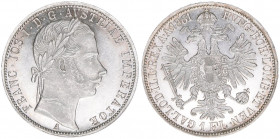 Franz Joseph I. 1848-1916
1 Gulden, 1861 A. Wien
12,36g
ANK 28
stfr