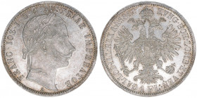 Franz Joseph I. 1848-1916
1 Gulden, 1862 A. Wien
12,38g
ANK 28
stfr