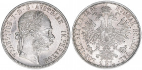 Franz Joseph I. 1848-1916
1 Gulden, 1885. Wien
12,32g
ANK 31
vz/stfr