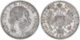Franz Joseph I. 1848-1916
1 Gulden, 1886. Wien
12,35g
ANK 31
stfr-