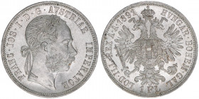 Franz Joseph I. 1848-1916
1 Gulden, 1891. Wien
12,35g
ANK 31
stfr