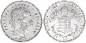 Franz Joseph I. 1848-1916
1 Forint, 1868 GYF. Karlsburg
12,76g
ANK 92
ss/vz