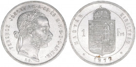 Franz Joseph I. 1848-1916
1 Forint, 1877 KB. Kremnitz
12,34g
ANK 93
stfr