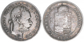 Franz Joseph I. 1848-1916
1 Forint, 1881. Kremnitz
12,18g
ANK 93
ss