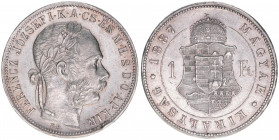 Franz Joseph I. 1848-1916
1 Forint, 1887 KB. Kremnitz
12,32g
ANK 94
vz