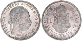 Franz Joseph I. 1848-1916
1 Forint, 1888 KB. Kremnitz
12,33g
ANK 94
stfr