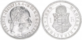 Franz Joseph I. 1848-1916
1 Forint, 1890 KB. mit Fiume Wappen
Kremnitz
12,323g
ANK 95
stfr