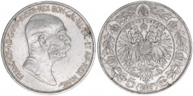 Franz Joseph I. 1848-1916
5 Kronen, 1909. ohne Medailleurnamen (Marschall)
Wien
24,00g
ANK 73
ss/vz