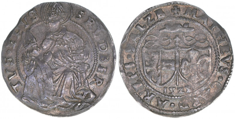 Matthäus Lang von Wellenburg 1519-1540
Erzbistum Salzburg. 10 Kreuzer, 1525. Erz...