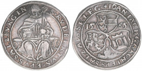Johann Jakob Khuen von Belasi 1560-1586
Erzbistum Salzburg. 1/4 Taler, 1565. sehr selten
Salzburg
7,04g
Zöttl 684, Probszt 568, BR 1186
vz-