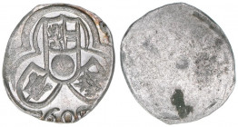 Wolf Dietrich von Raitenau 1587-1612
Erzbistum Salzburg. 2 Pfennige, (1)600. Salzburg
0,61g
Zöttl 1028, Probszt 869
ss/vz