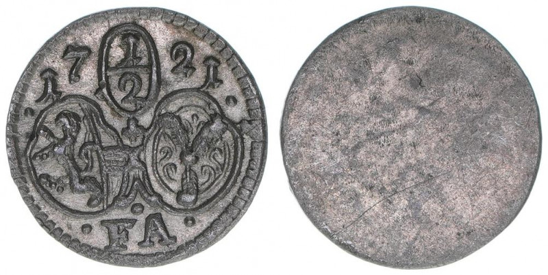 Franz Anton Fürst von Harrach 1709-1727
Erzbistum Salzburg. 1/2 Kreuzer, 1721. S...