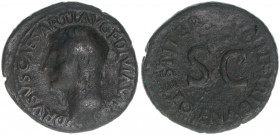 Drusus Minor Sohn des Tiberius +23
Römisches Reich - Kaiserzeit. As, 21-22. Av. Kopf nach rechts DRVSVS CAESAR TI AVG F DIVI AVG N Rv. PONTIF TRIBVN P...